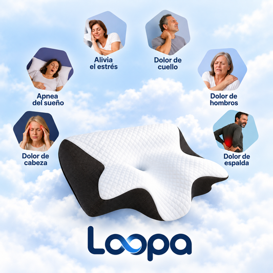 La almohada Loopa transforma las noches agitadas en un sueño profundo y sin dolores — Garantizado o te devolvemos tu dinero.